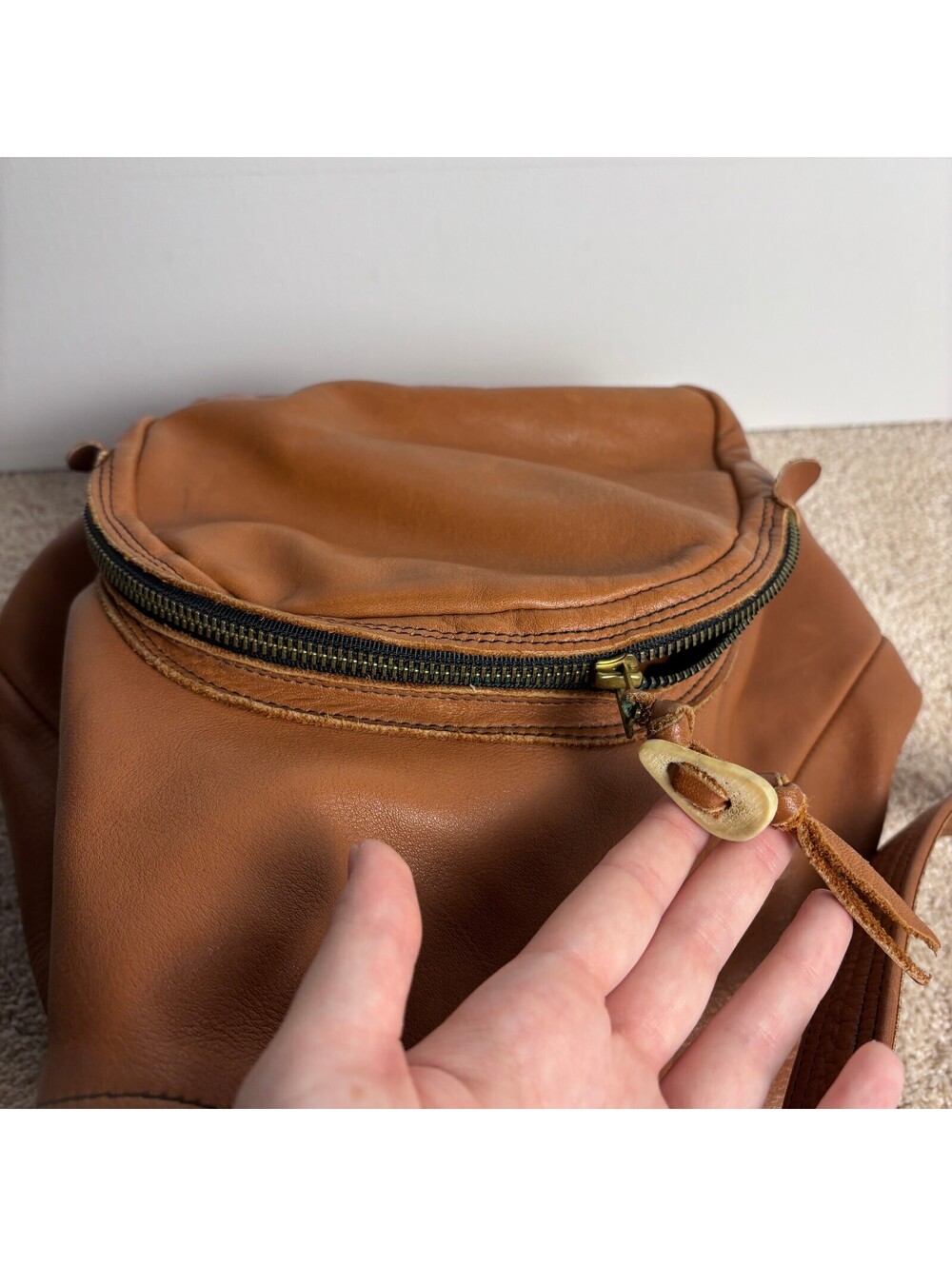 Smooth Leather Convertible Sling Bag - Picture 7 of 7